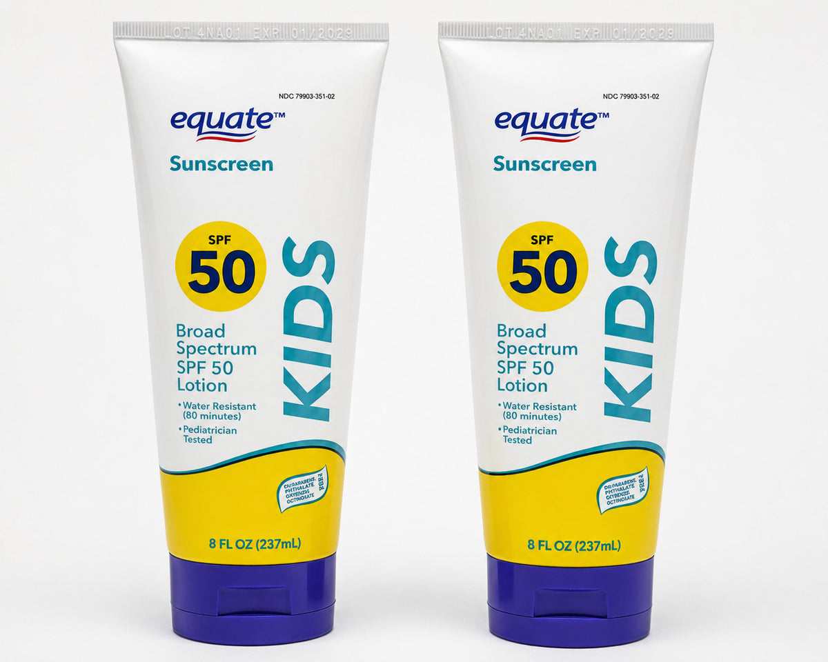Kids Sunscreen SPF 50 Broad Spectrum Lotion 2-Pack, Water-Resistant 8 oz