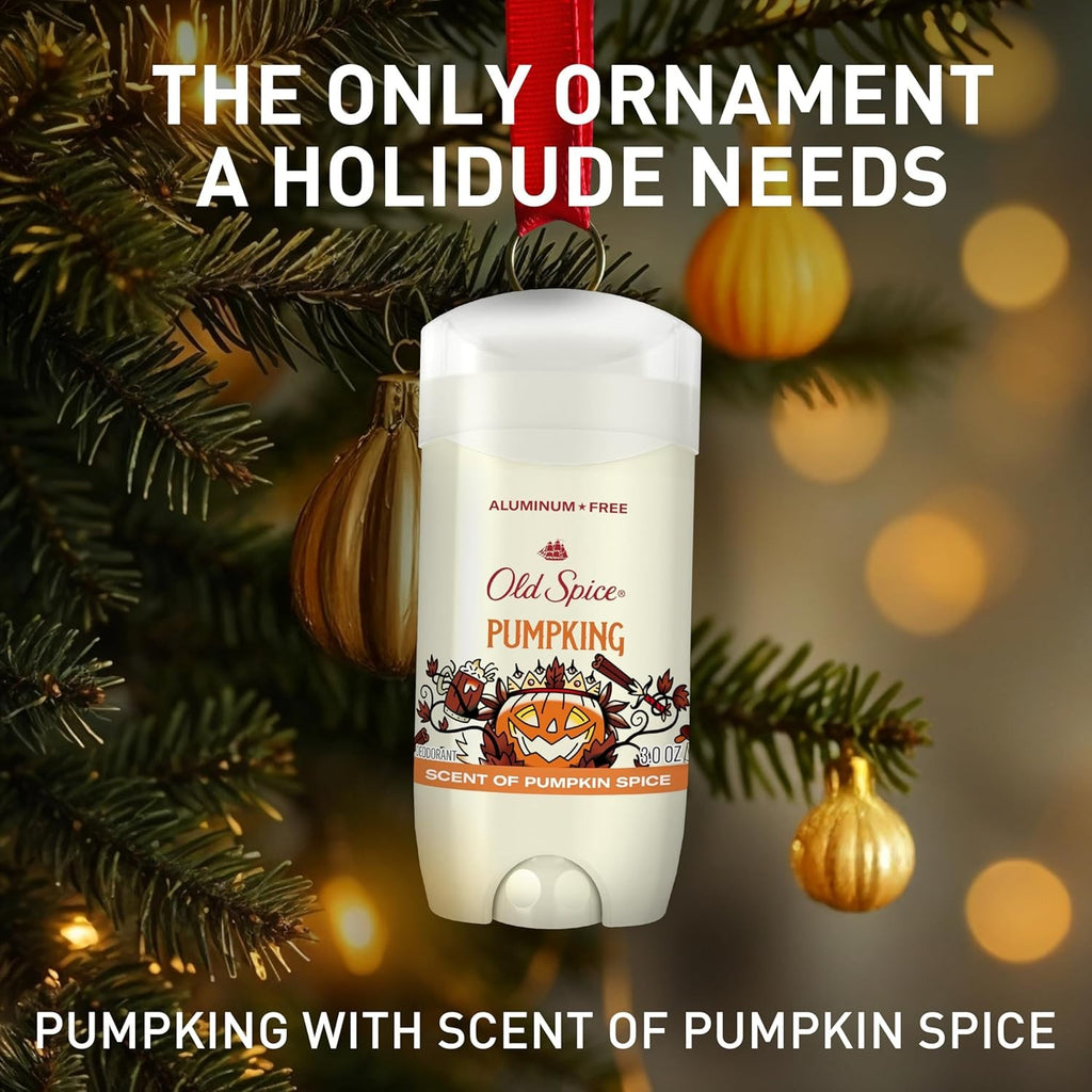 Aluminum Free Men’s Deodorant Pumpkin Spice Scent - Limited Edition, 3 oz