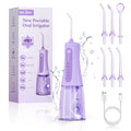 Cordless Water Flosser for Teeth Deep Cleaning Oral Irrigator with 6 Jet Tips