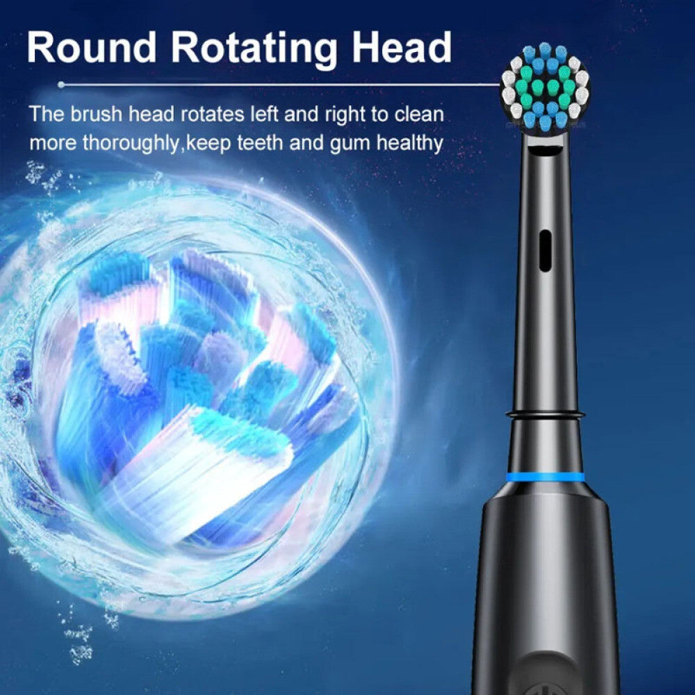 Rechargeable Electric Toothbrush with Rotating Brush Heads for Adults - Deep Clean, 5 Modes, Travel-Friendly