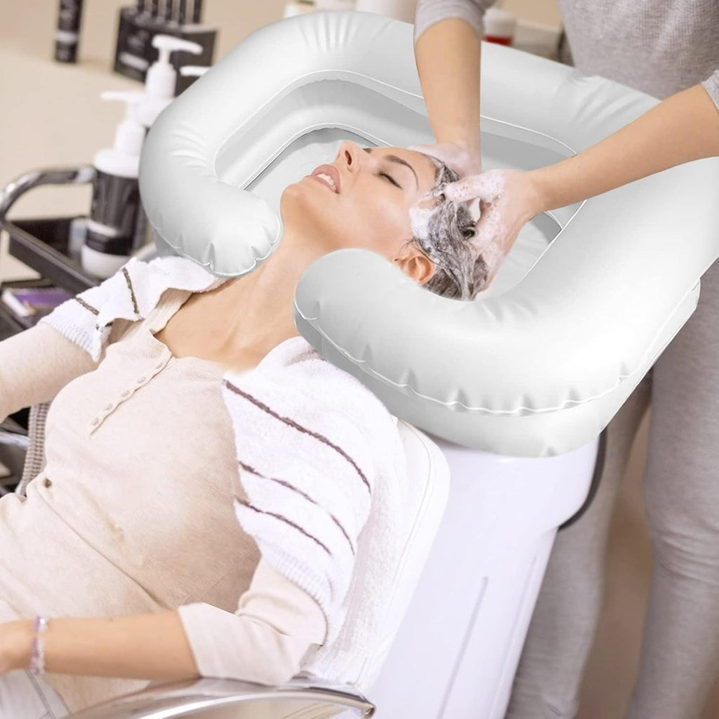 Inflatable Hair Washing Basin with Drainage for Kids and Adults