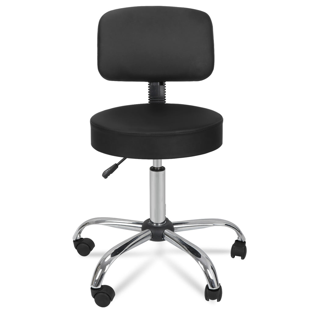 Adjustable Hair Salon & Barber Stool Chair with Backrest - Hydraulic Swivel