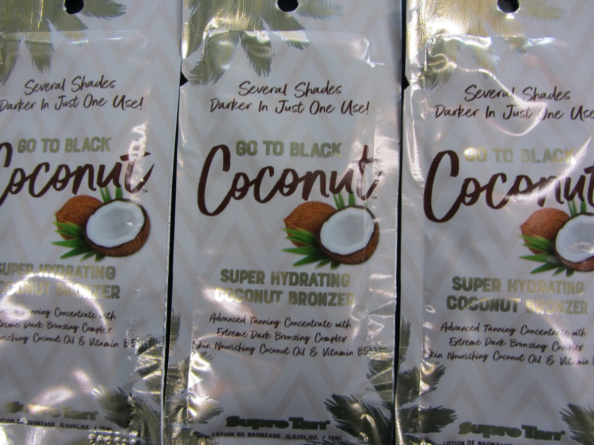 Hydrating Tanning Lotion Pack - Black Coconut Bronzer for All Skin Types