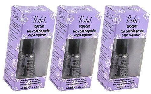 Fast Drying Nail Top Coat - Chip Resistant, 0.5 Fl Oz, 3 Pack