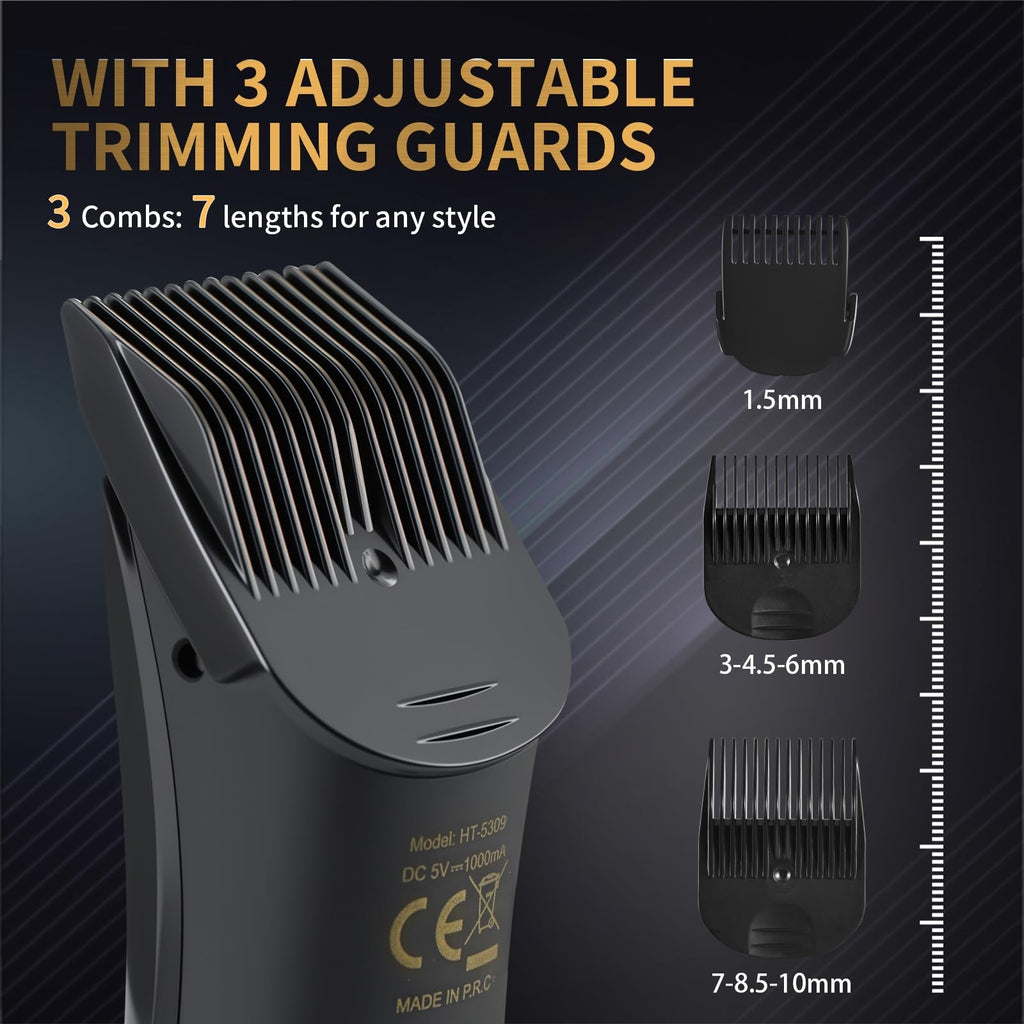 Rechargeable Body Hair Trimmer for Men - Waterproof & Precise Grooming