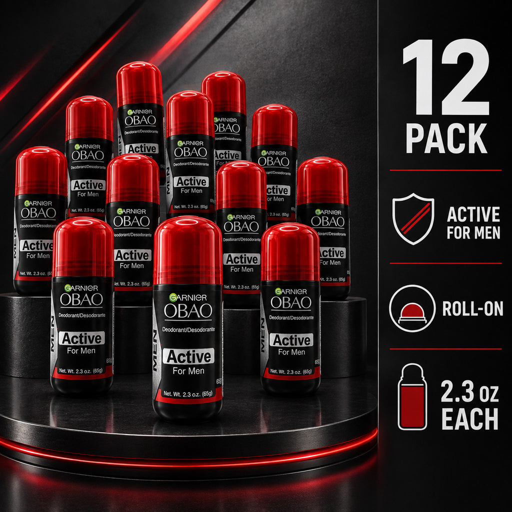 Men's Roll-On Deodorant Pack - 12 x 2.3 oz / 65 g for Underarm Freshness