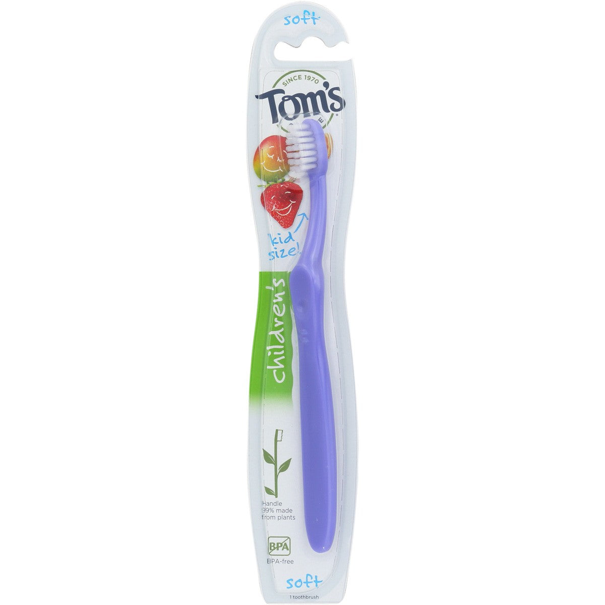 Children's Soft Toothbrush Set - Kid Size 3 Pack BPA-Free & Plant-Based Handles