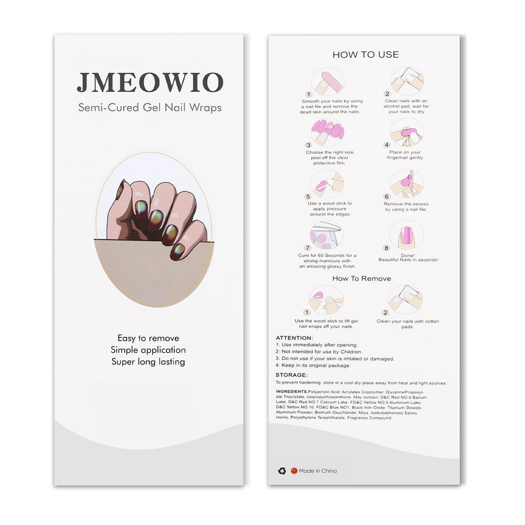 Semi Cured Nail Art Stickers Wraps Gradient - Easy DIY Manicure