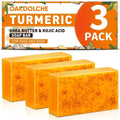 Turmeric Kojic Acid Soap Bars with Retinol & Collagen - 3 Pack for Daily Skin Care