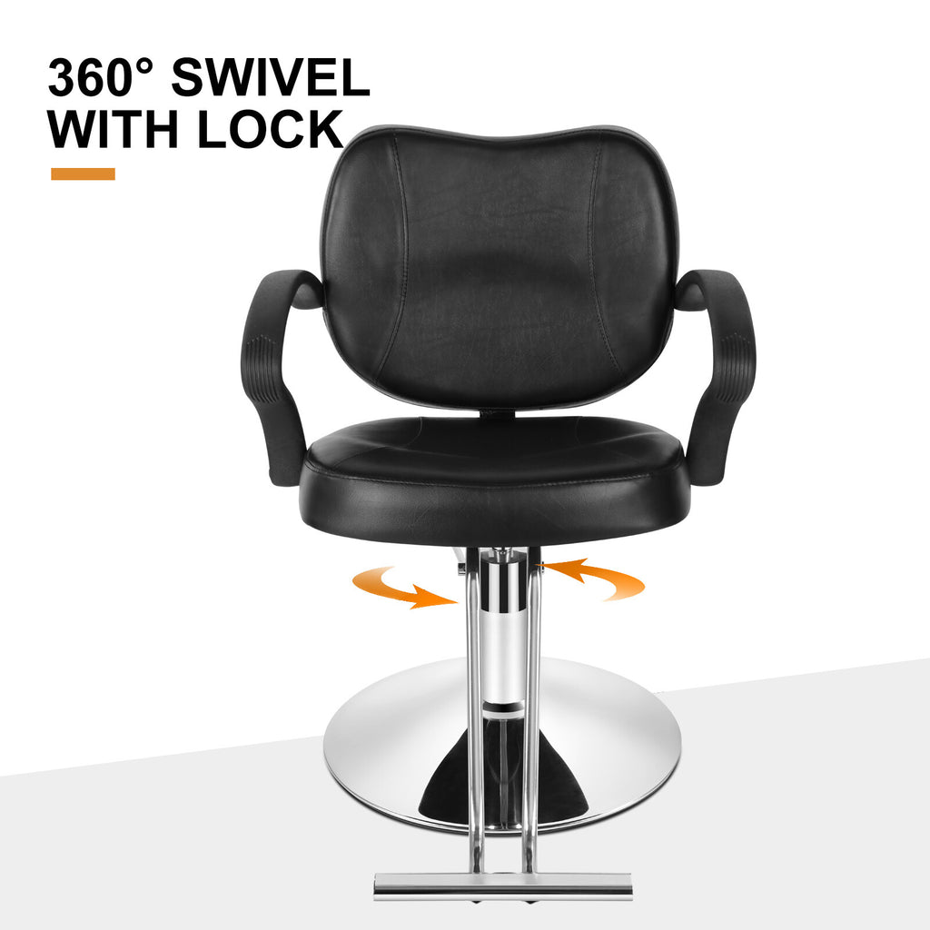 Black Hydraulic Barber Chair for Salon Spa Tattoo Hair Styling Equipment