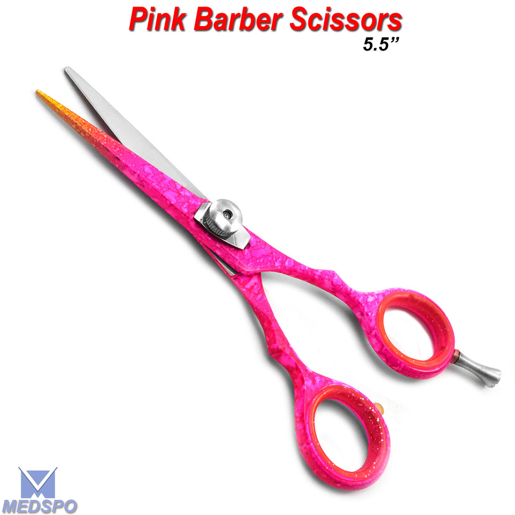 Professional Pink Hairdressing Scissors 5.5 Inch Salon Barber Shears