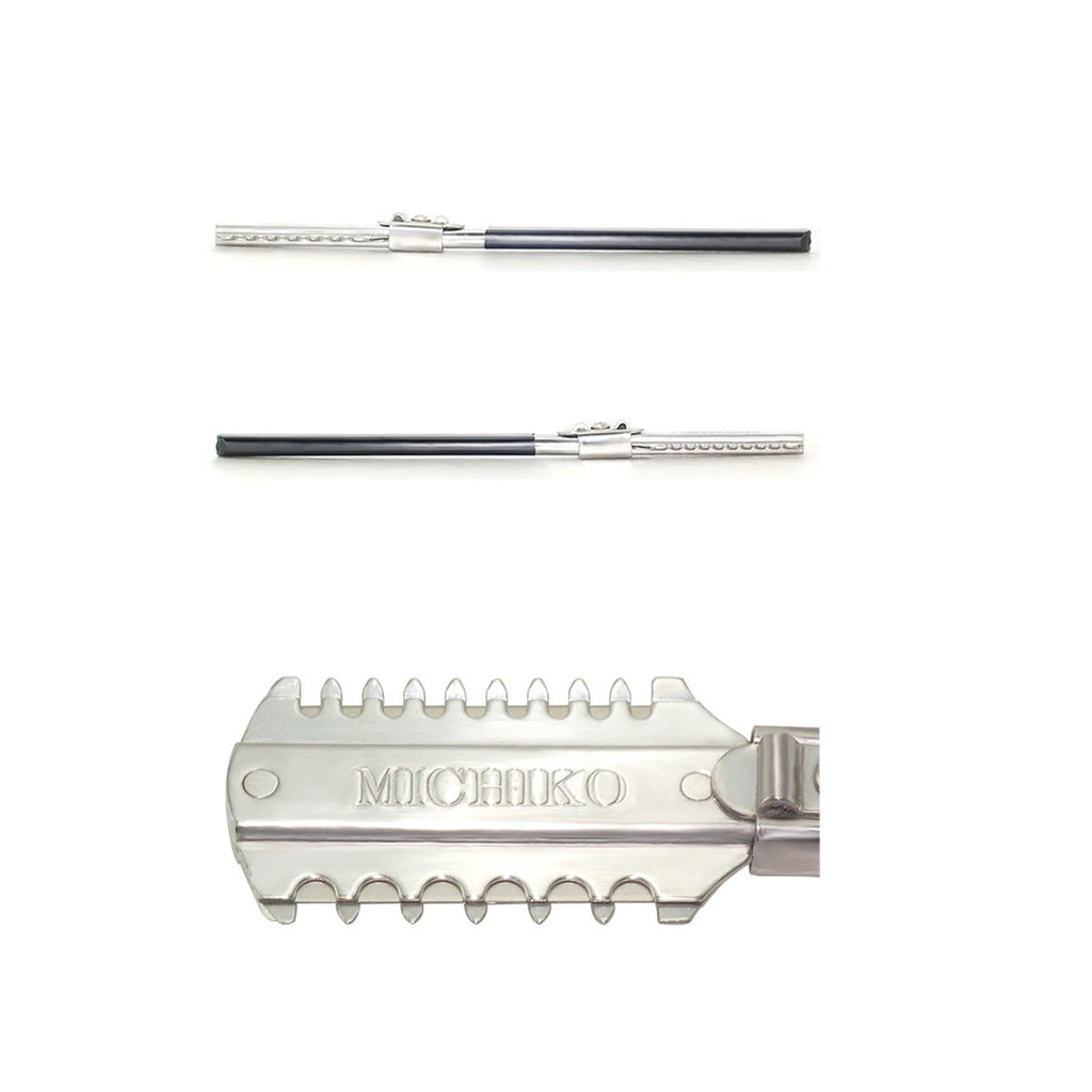 Japanese Double-Edge Razor Comb with 10 Platinum Coated Blades for Precise Hair Styling