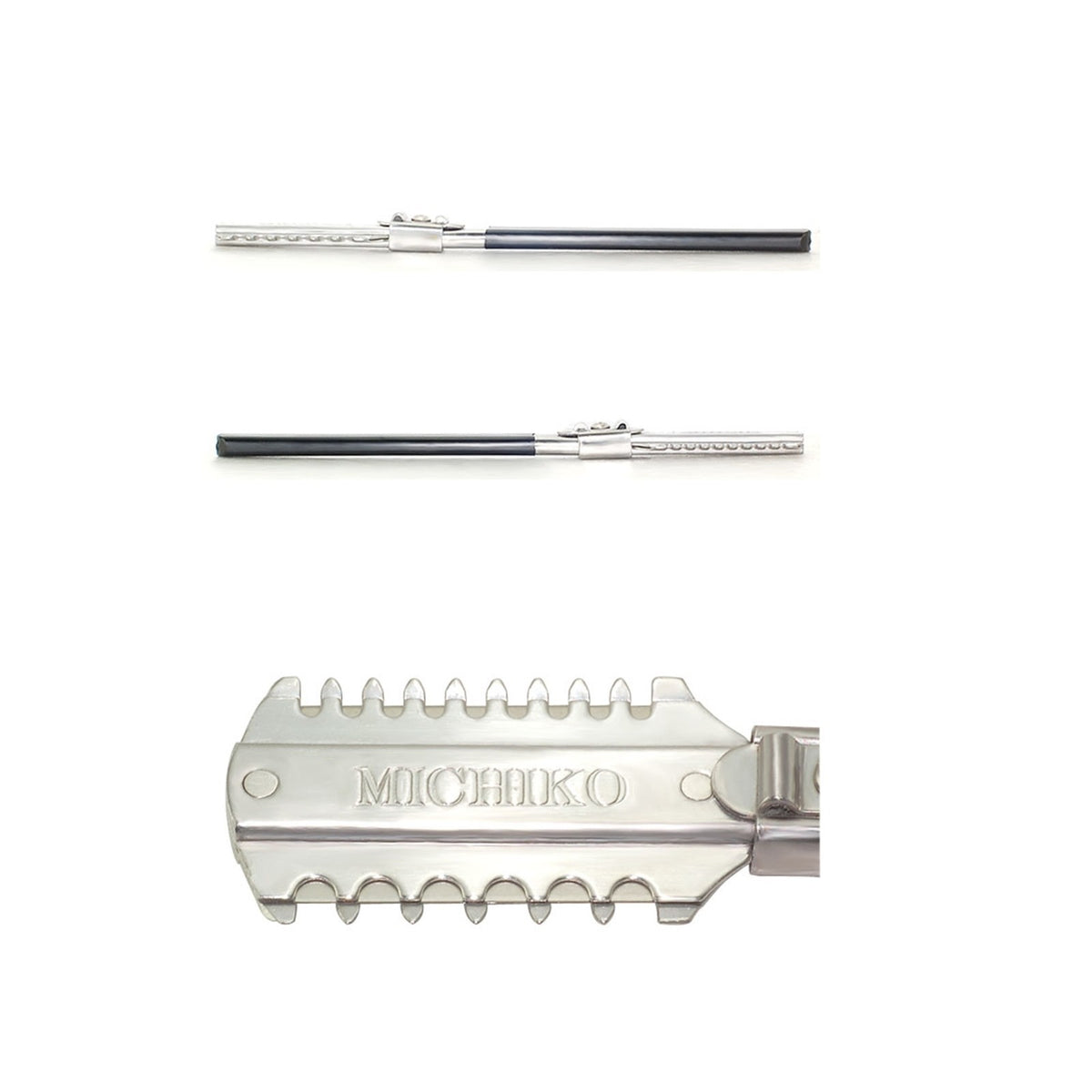 Japanese Double-Edge Razor Comb with 10 Platinum Coated Blades for Precise Hair Styling