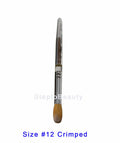Petal Silver Handle Kolinsky Acrylic Nail Brush Size 12 - Precise Professional Tool