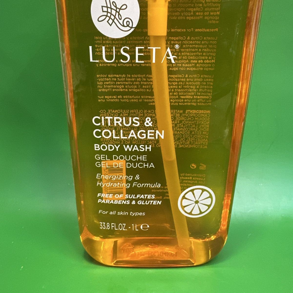 Citrus & Collagen Body Wash - Energizing Hydrating Formula 33.8 Fl Oz