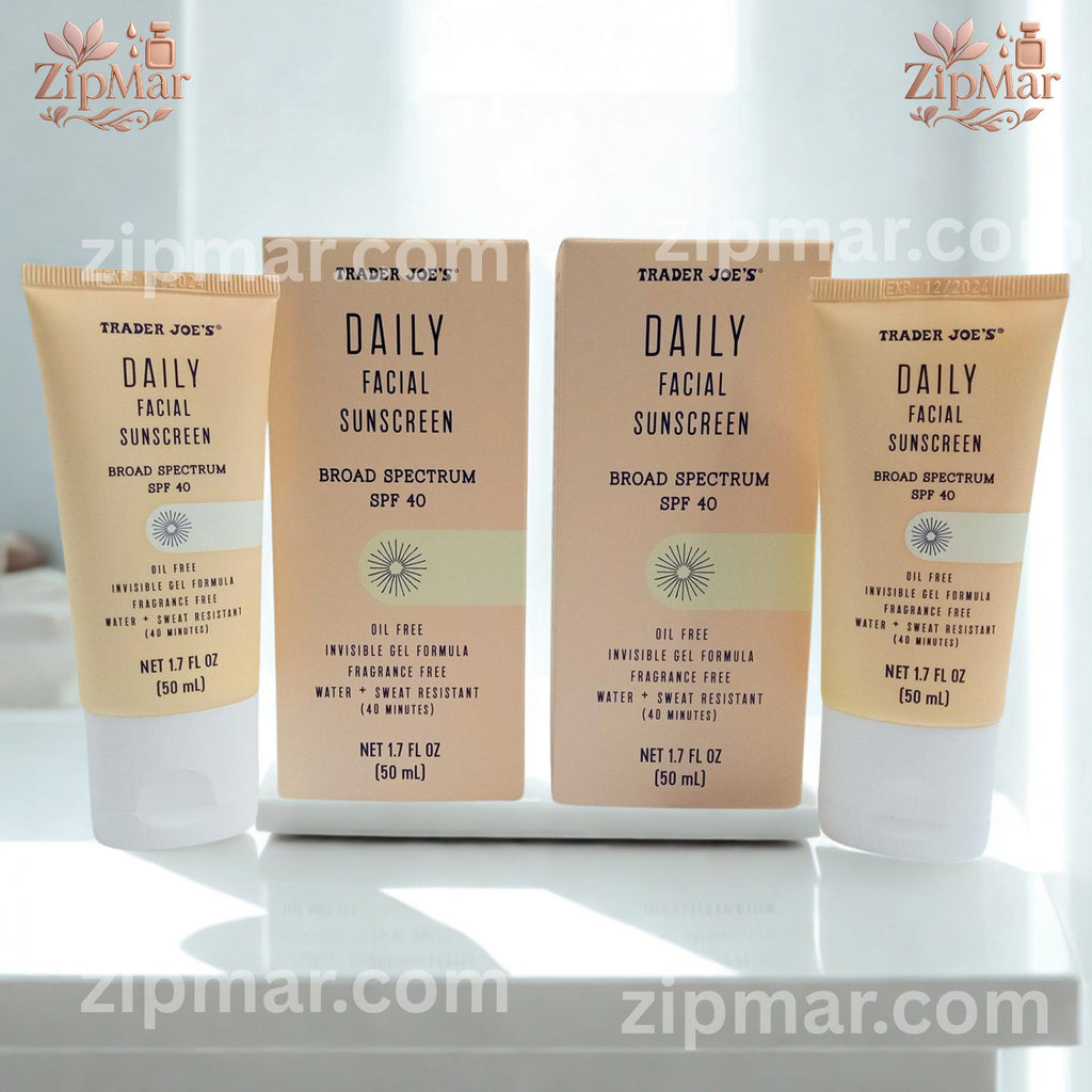 Facial Sunscreen SPF 40 - Broad Spectrum, Oil-Free, Water-Resistant, 2 Pack