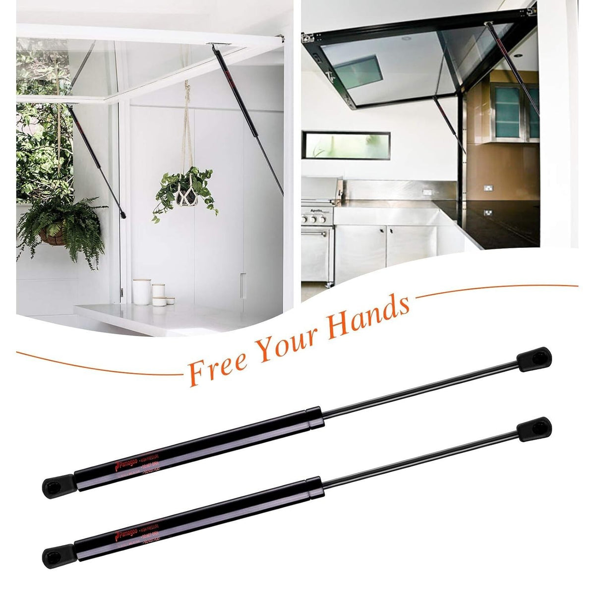 20 Inch Gas Struts for Tanning Bed & RV Doors 60 Lbs Heavy Duty Shock