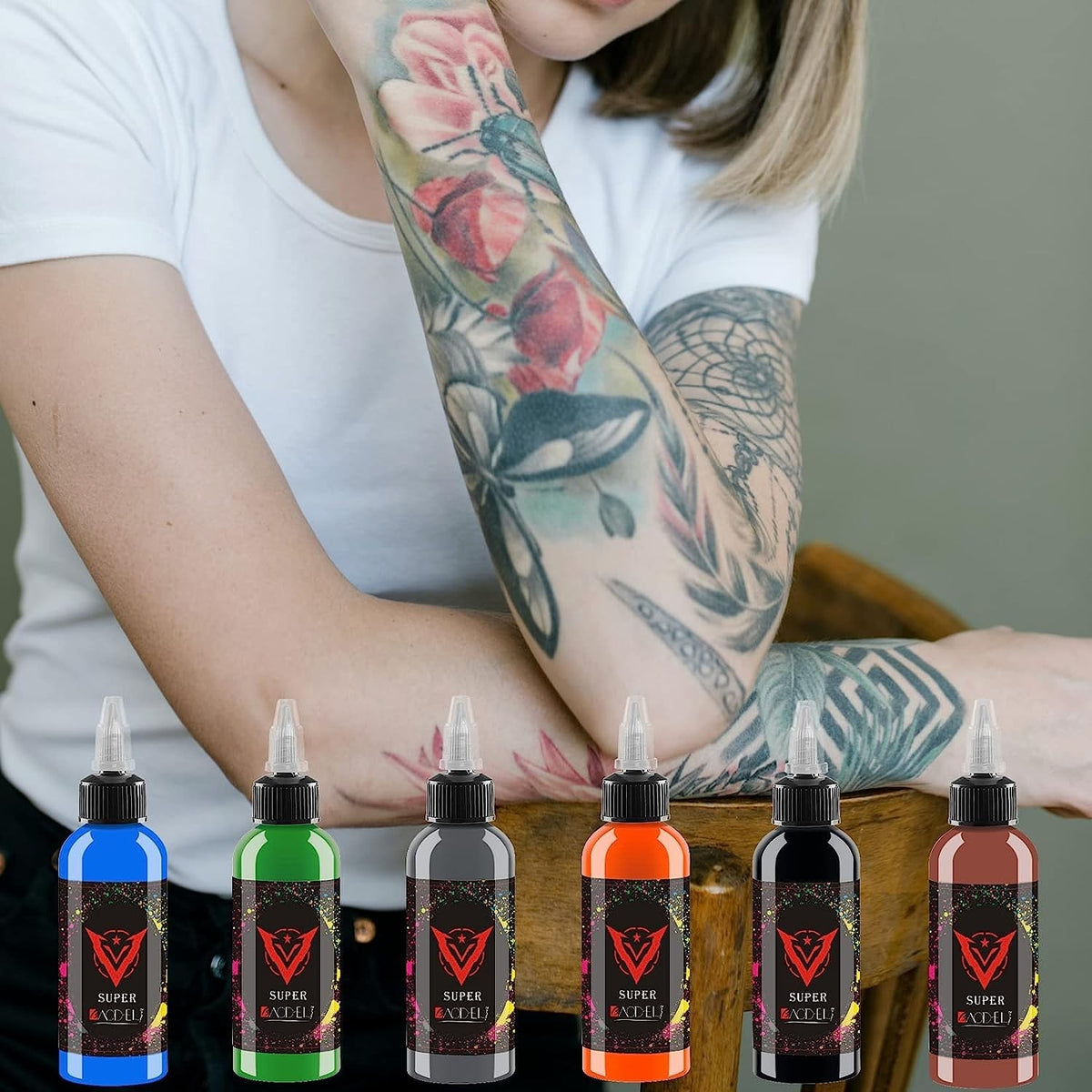 14-Color 30ml Water-Based Tattoo Ink Set – Vibrant Pigment for Skin Art