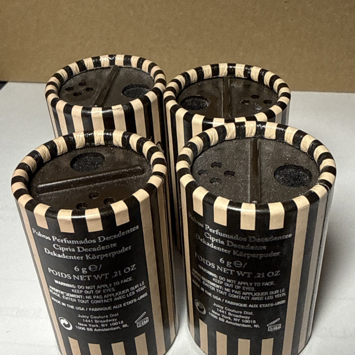 Juicy Couture Decadent Dusting Powder Set - 4 x 0.21 Oz Body Powder