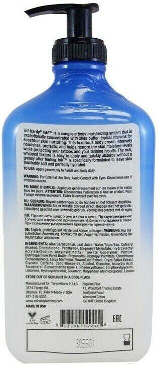 Moisturizer & Tan Extender Lotion for Tattoo Color Protection - Ed Hardy