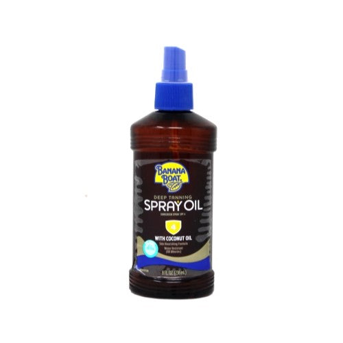 Banana Boat Deep Tanning Oil Spray SPF 4 - 8 Oz Pack of 5