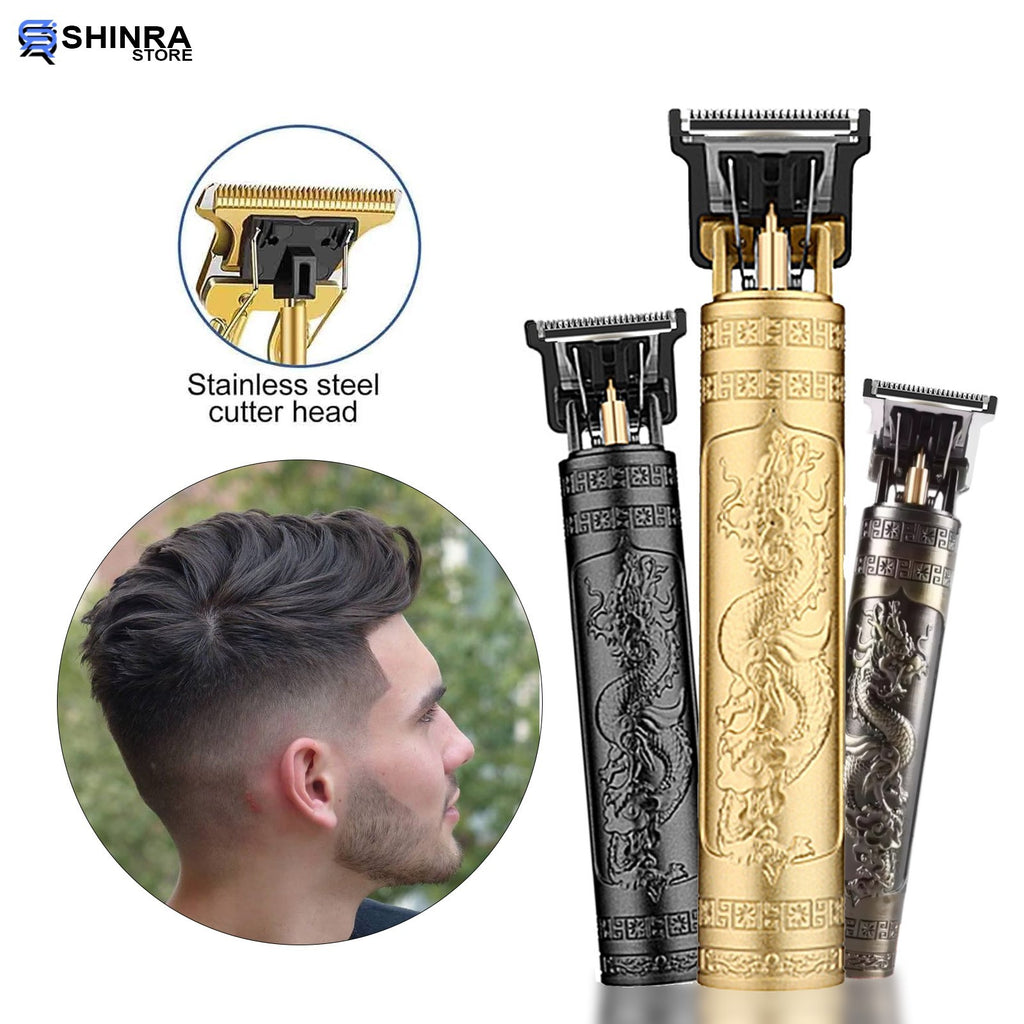 Men's Cordless Hair Trimmer Grooming Kit with Rechargeable Battery and Precision T-Blade