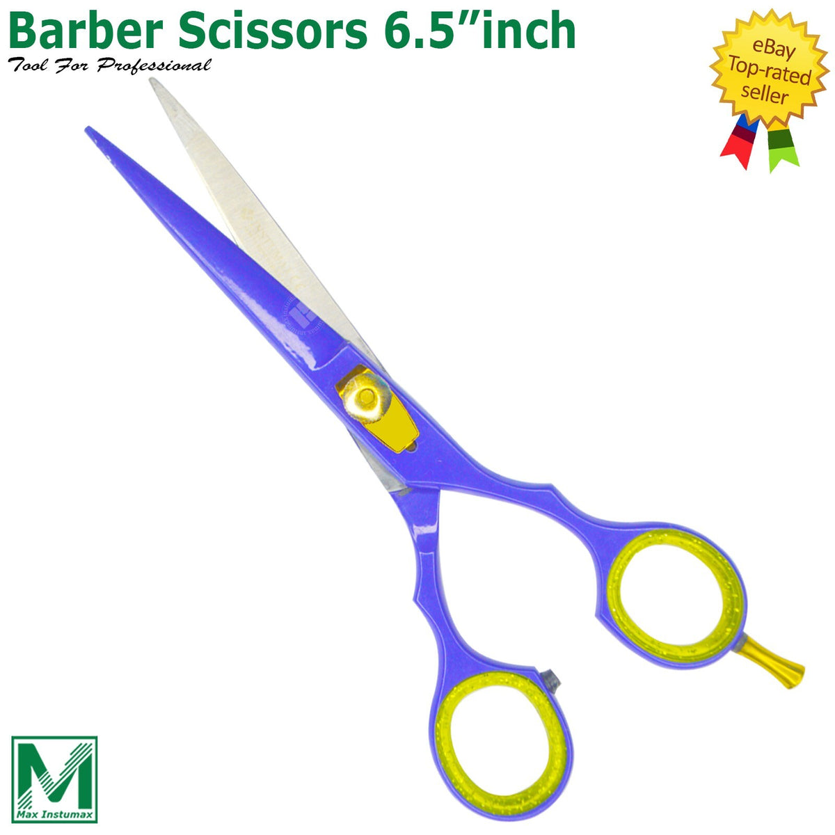Professional Hairdressing Scissors 6.5 Inch Purple with Gold Tension Screw