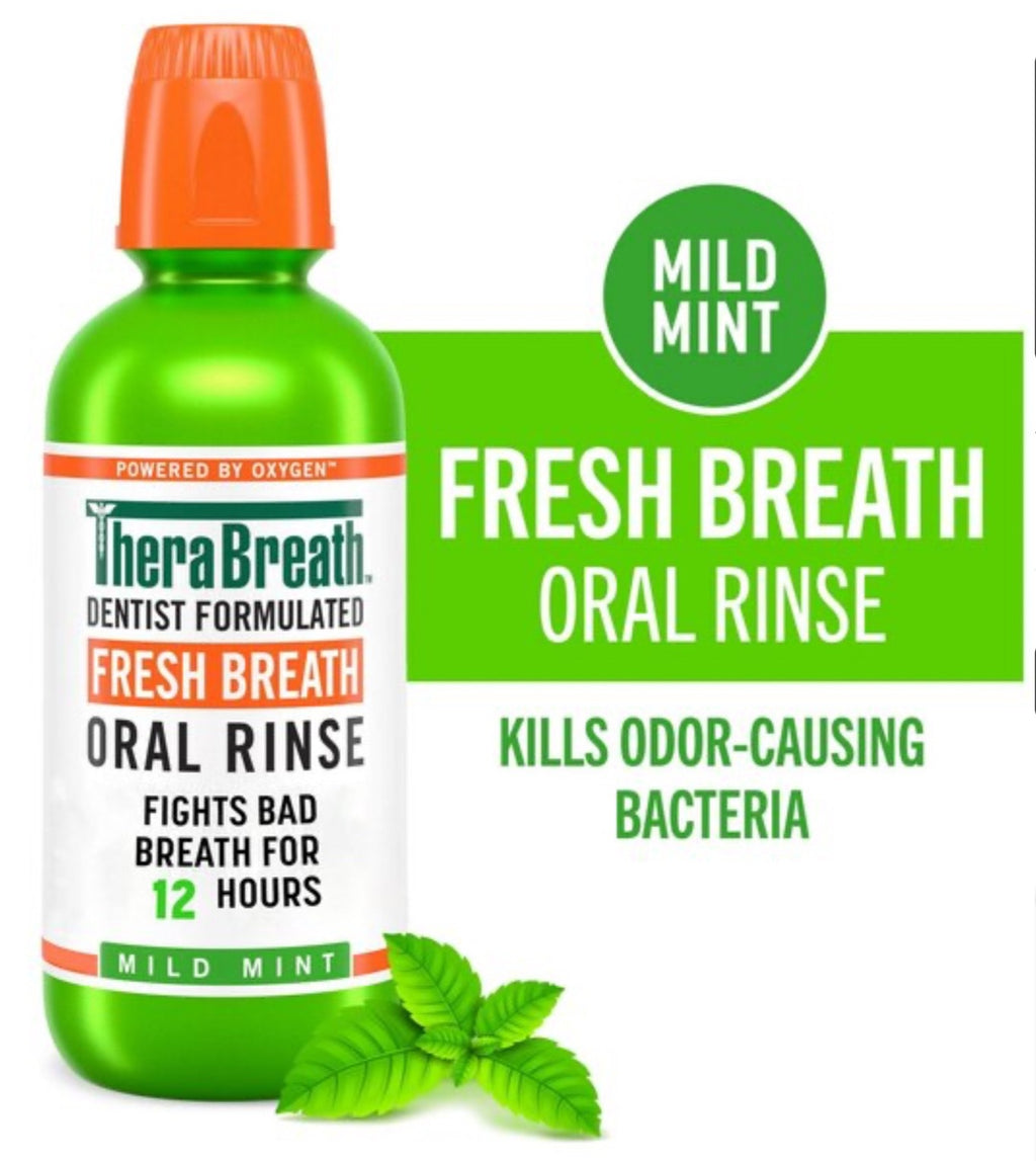Mild Mint Mouthwash - Fresh Breath Oral Rinse, 16 oz, Pack of 2