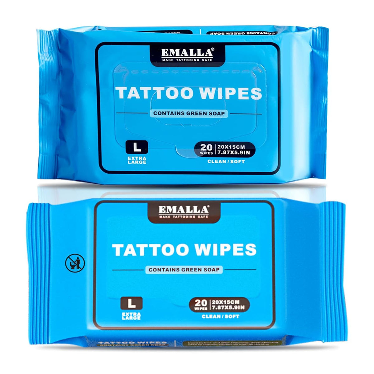 Tattoo Aftercare Wipes – All-in-One Green Soap Cleaning, 40 Count