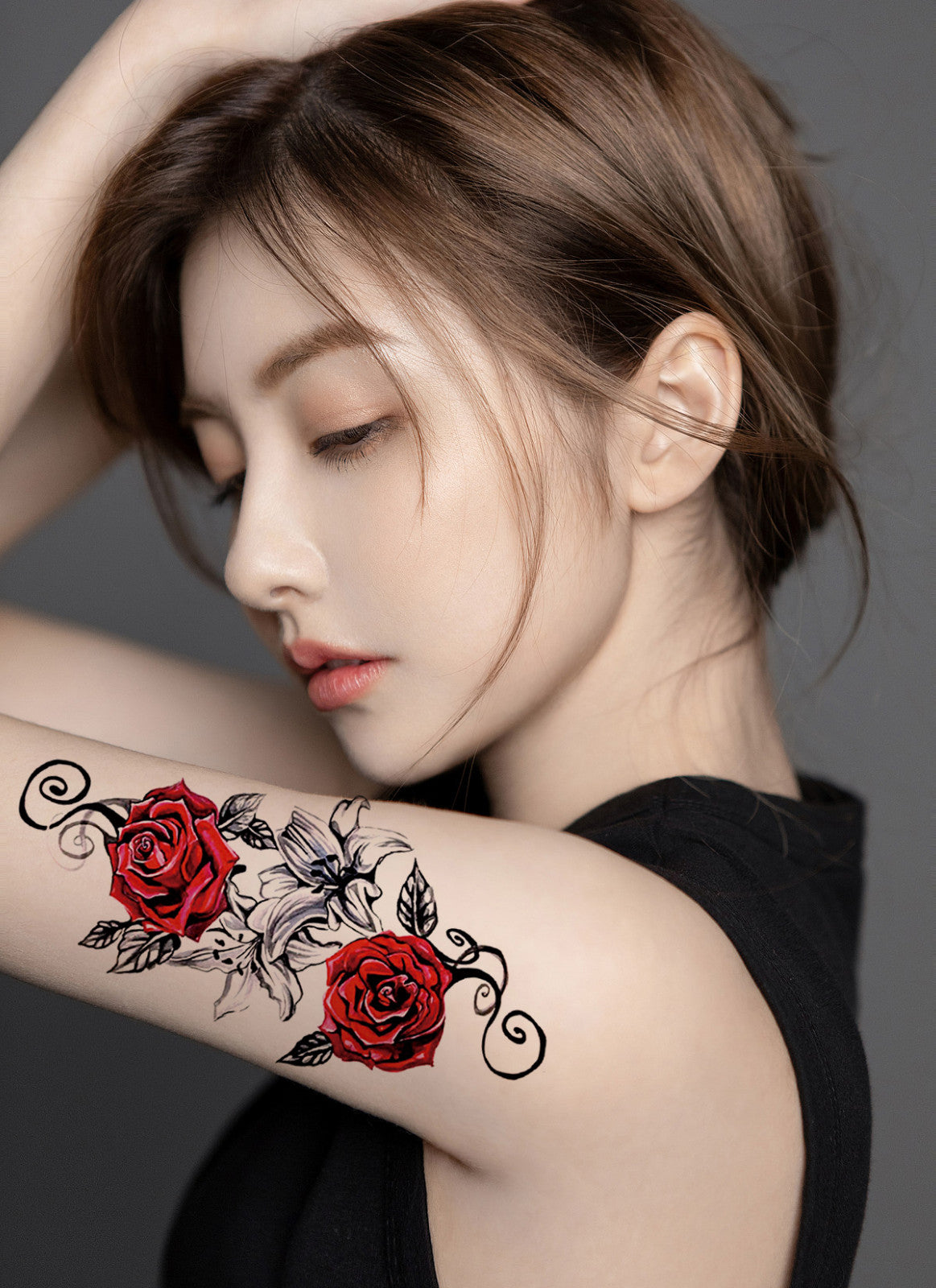 Colorful Floral Butterfly Temporary Tattoos for Arms & Body Art