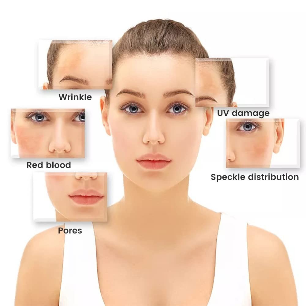 Wireless Skin & Hair Analyzer with Dual Probes & 1080P UV Magnifier