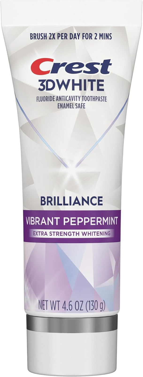 Whitening Toothpaste with Fluoride - Crest 3D White Brilliance Peppermint 4.6 oz