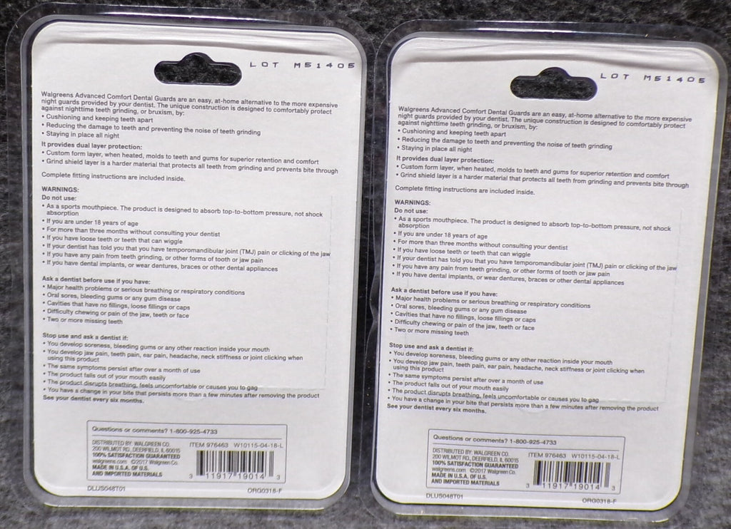 Dental Mouth Guards Nighttime Tooth Grinding Protective Set - 2 Pack