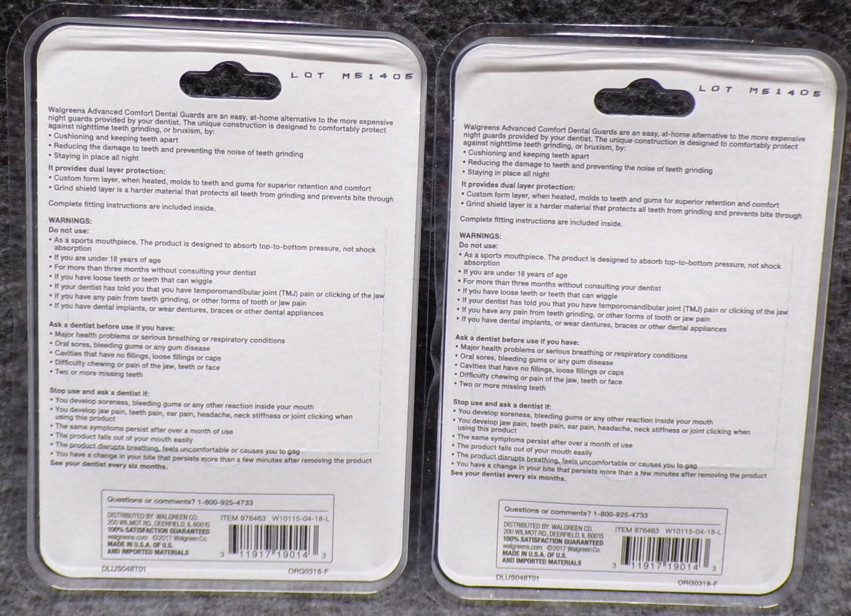 Dental Mouth Guards Nighttime Tooth Grinding Protective Set - 2 Pack