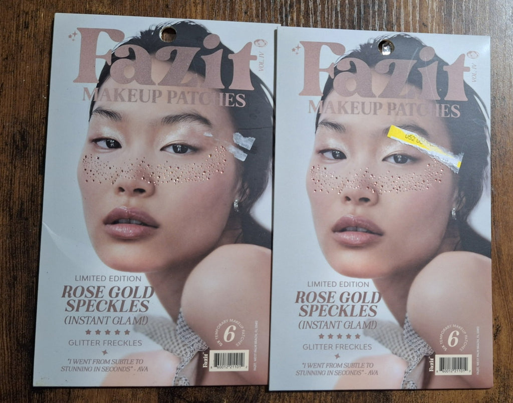 Fazit Rose Gold Speckles Makeup Patches 6-Pack – Glitter Freckles (2 of 6-Packs)
