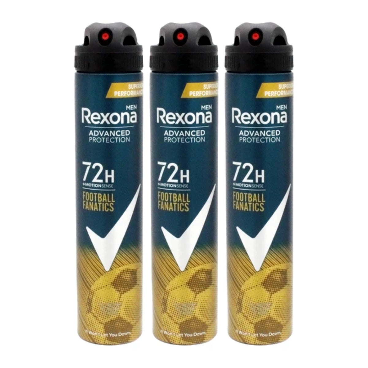 Men's 72H Deodorant Spray - Football Fanatics, Antiperspirant, 6.7 oz (Pack of 3)