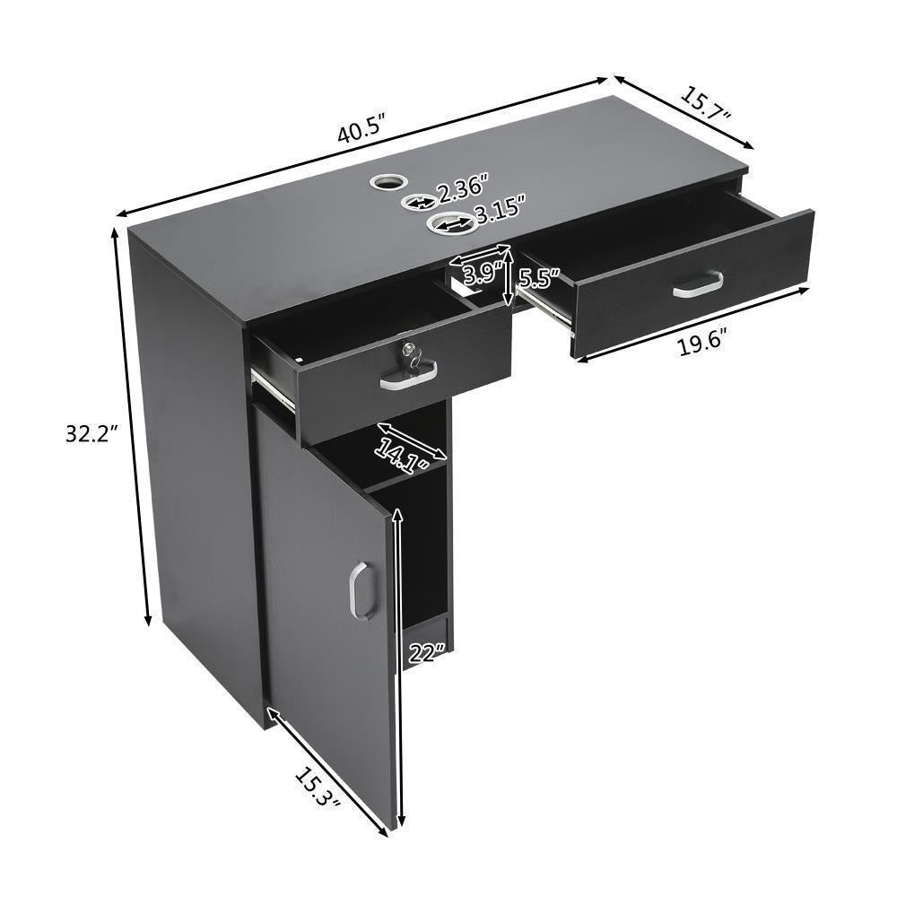 Wall Mount Hair Salon Lockable Storage Cabinet with Drawers