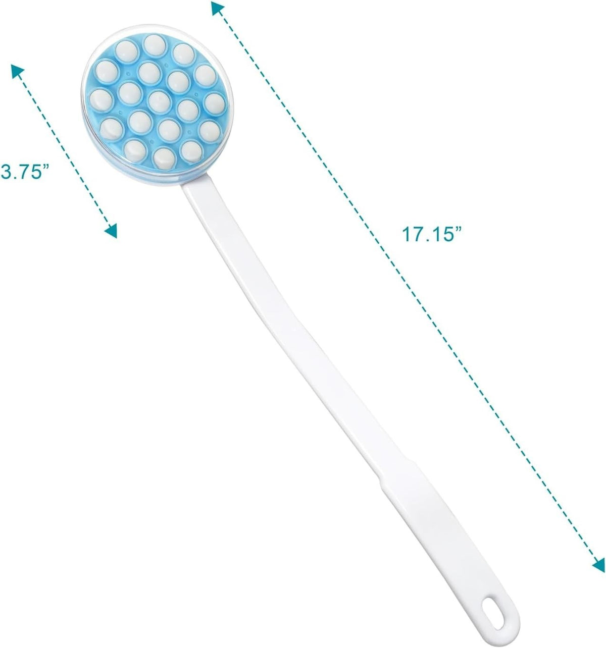 Long Handle Back Lotion Applicator with Rotating Massaging Balls for Easy Self-Application