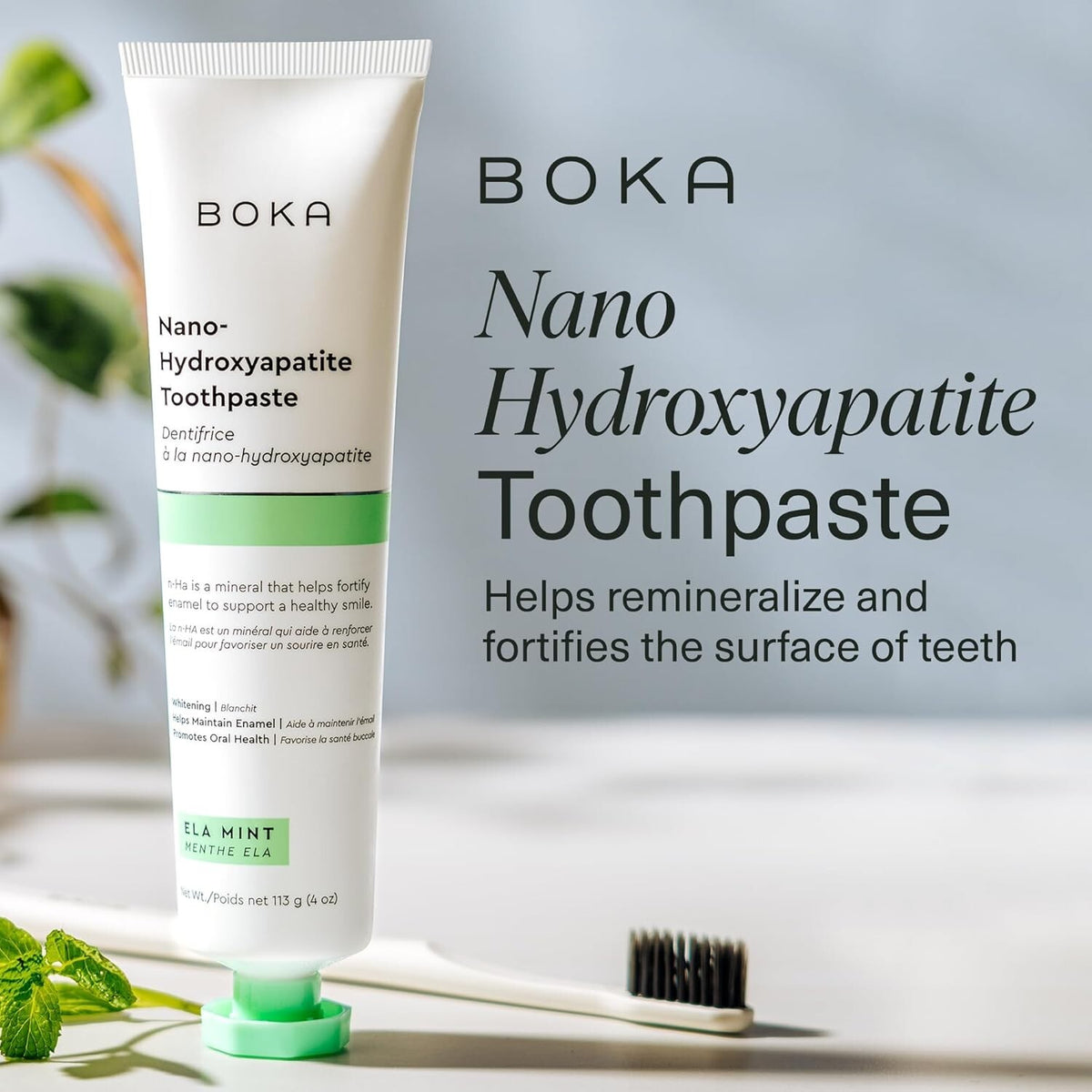 Nano Hydroxyapatite Toothpaste for Enamel Repair & Gum Health - Fluoride-Free 4oz