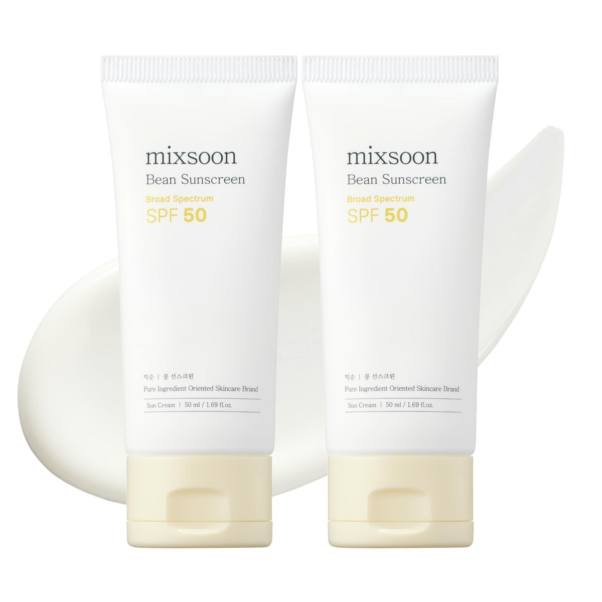 SPF 50 Korean Sunscreen Bundle - Non-Sticky, No White Cast, 100ml