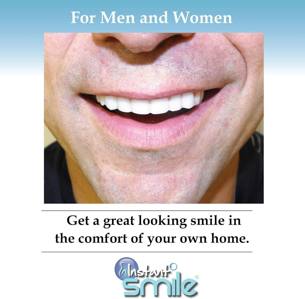 Bright White Upper Veneer Cosmetic Teeth - Flex Fit Press-On Smile