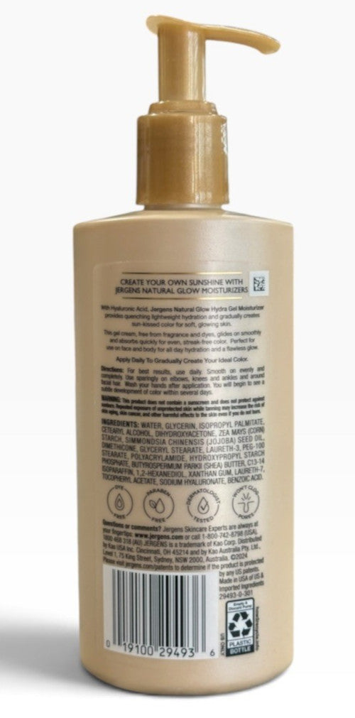 Jergens Natural Glow Hydra Gel for Fair to Medium Skin 8.3 Fl Oz