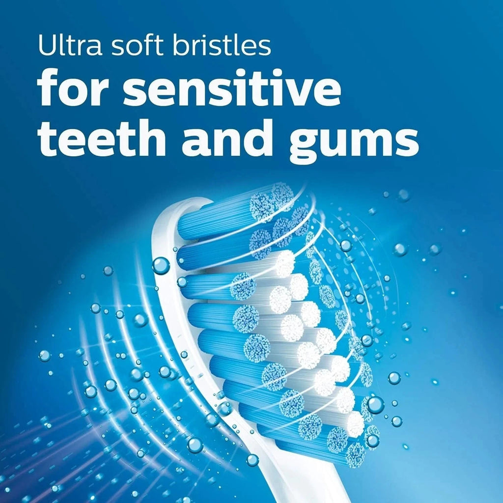 4 Pack Sensitive Replacement Toothbrush Heads for Sonicare - Soft, White
