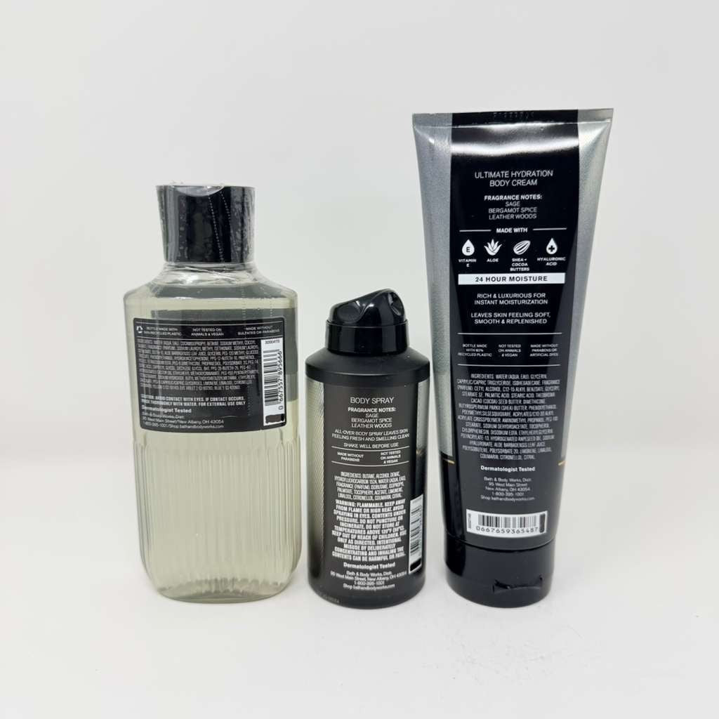 Men's Fragrance Gift Set - Graphite 3-Piece Body Spray Wash & Cream