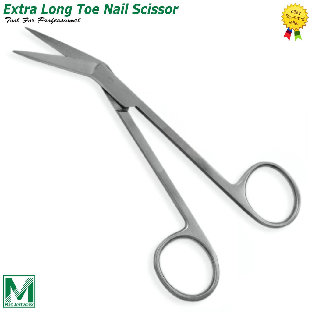 Extra Long Toe Nail Scissor Clip for Podiatry and Nail Care - Precision Cutter