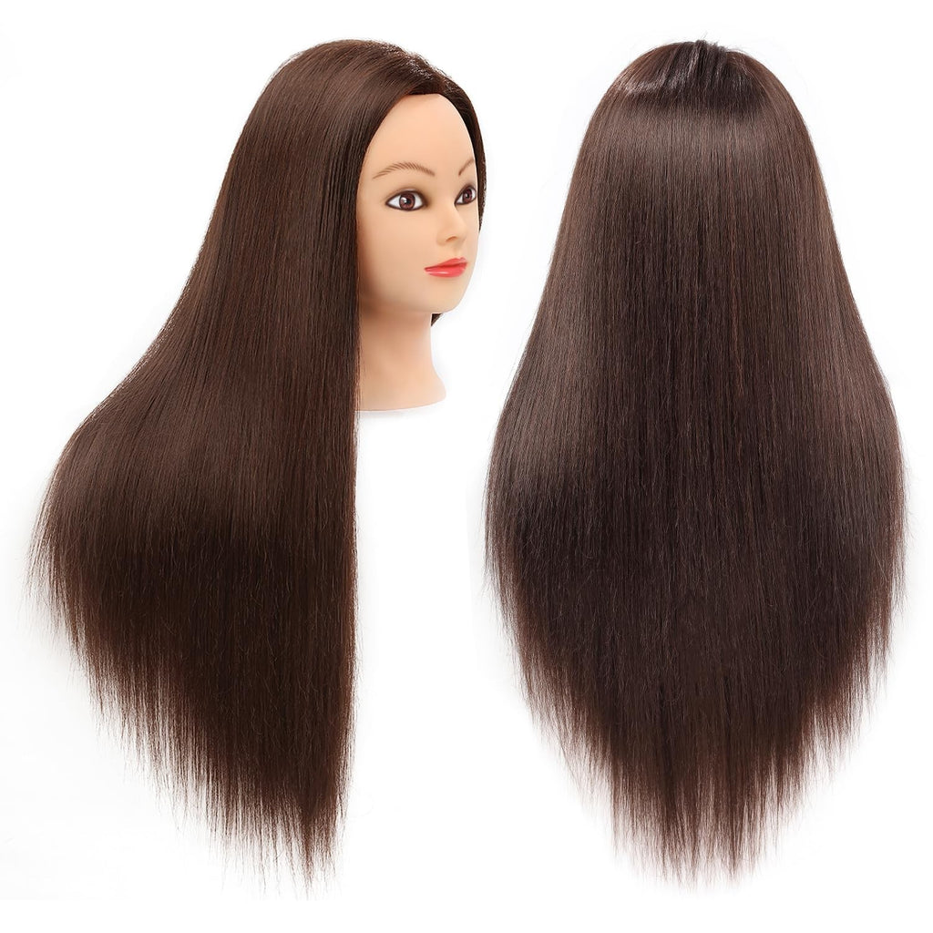 Realistic Mannequin Head with 80% Human Hair for Hair Styling Practice