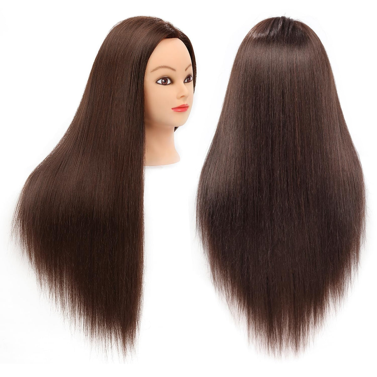 Realistic Mannequin Head with 80% Human Hair for Hair Styling Practice
