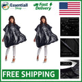 Waterproof Salon Shampoo Cape - Stain Resistant Vinyl, Black, 36x54 Inches