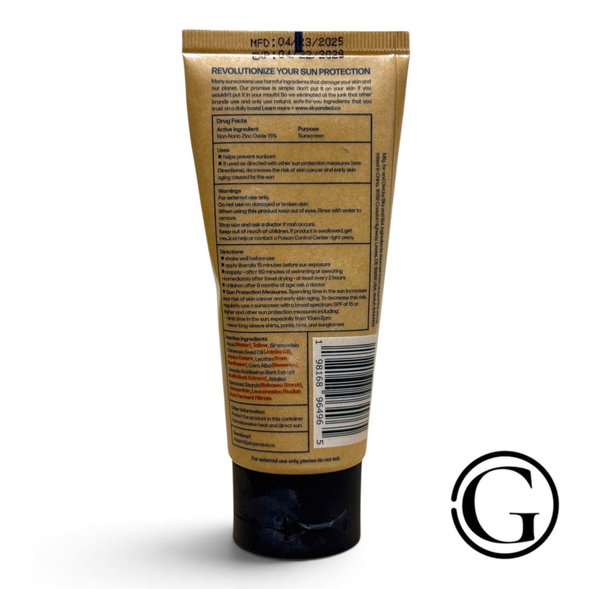SPF 30 Unscented Face & Body Sunscreen - 3 oz | Broad Spectrum Sun Protection