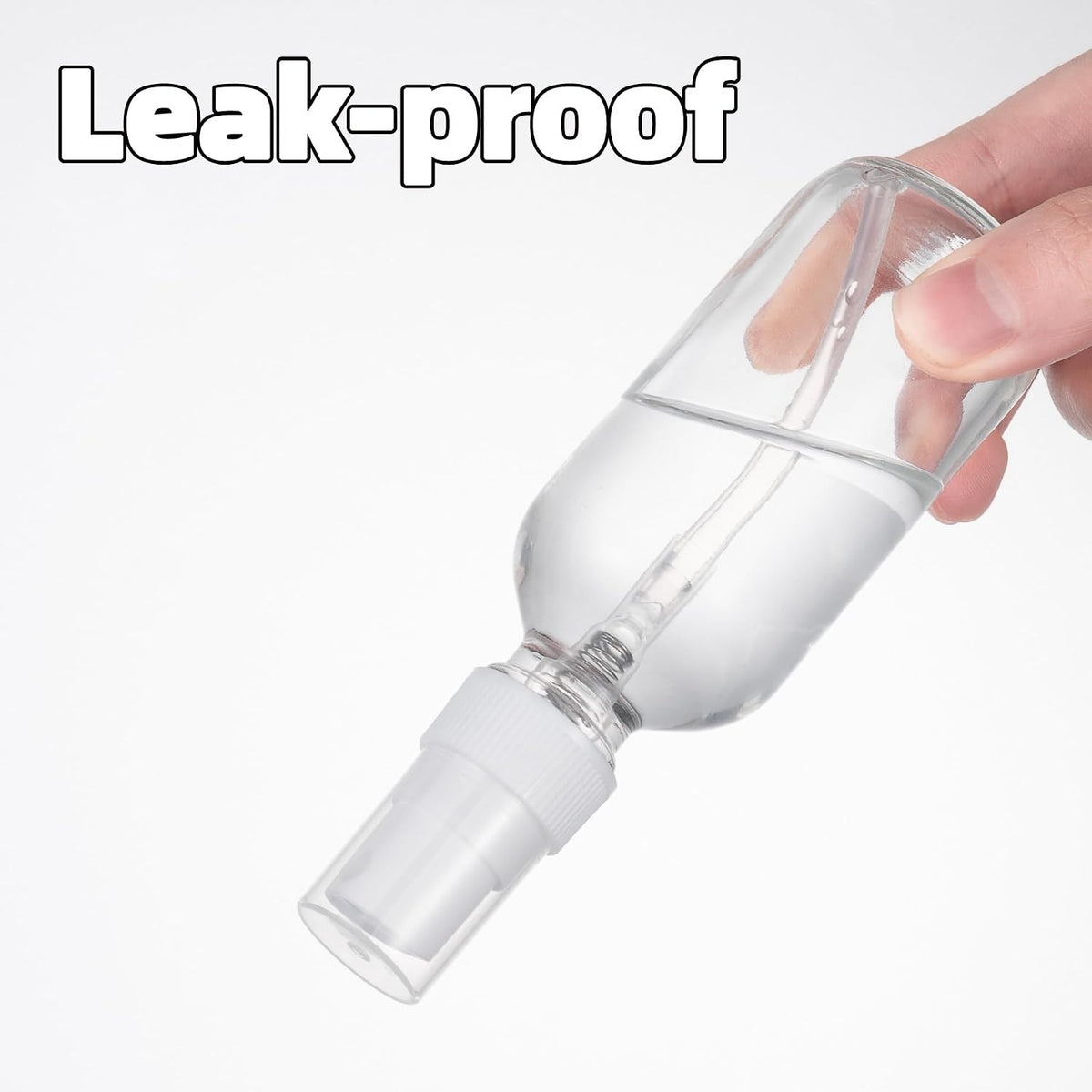 4 Pack 2oz Clear Glass Spray Bottles with Fine Mist Atomizer for Personal Care and Household Use